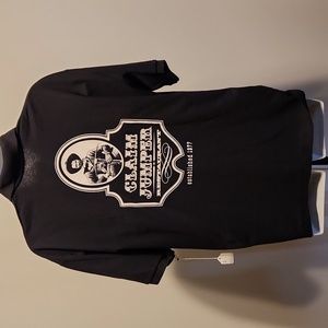 Claim Jumper restaurant old western art black xl polo